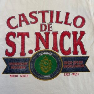 NWT J. Crew Crewcuts St Nick  Santa graphic T-shirt - kids 6-7